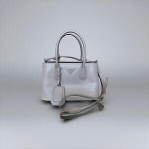 Prada Cuir Twin Tote in Light Pink Saffiano Lux Leather